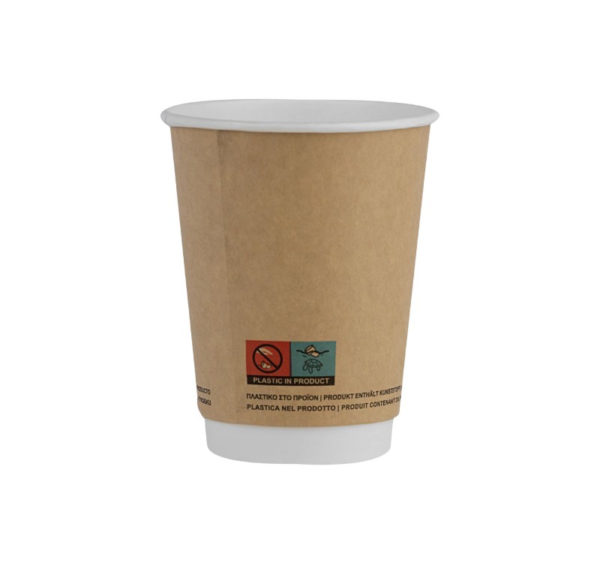 Čaša papirnata termo 240 ml d=80 mm kraft SUP [25 kom/pak]