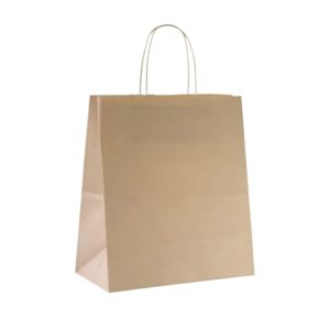 Papirna kesa sa uvijenim ručkama 320x180x430 mm kraft [240 kom/pak]
