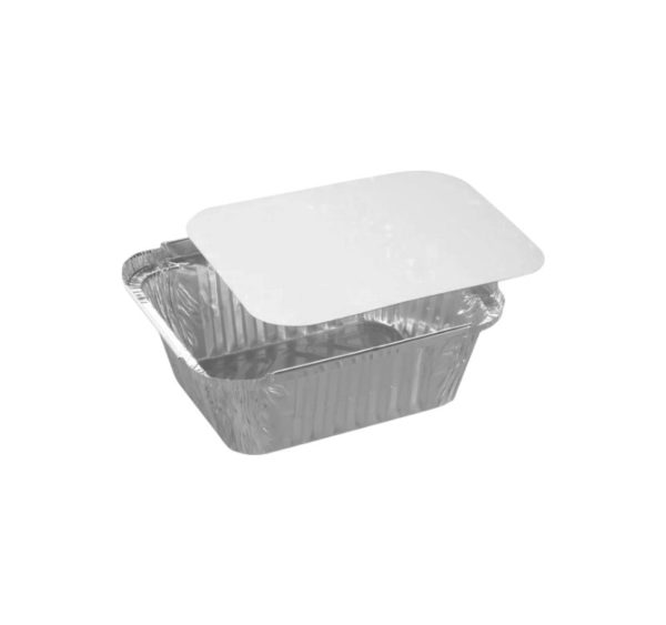 Aluminijumska posuda sa poklopcem 490 ml 150х124х44 mm, 100 kom (komplet)