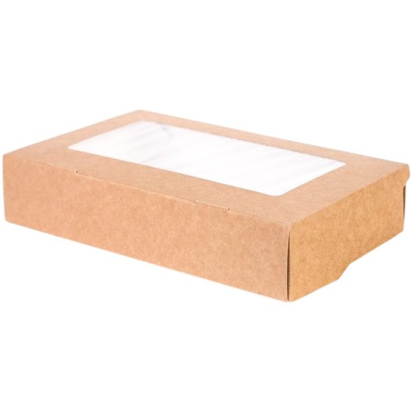 Kartonska kutija s prozorom ECO Tabox 1000 ml 200x120x40 mm kraft [25 kom/pak]
