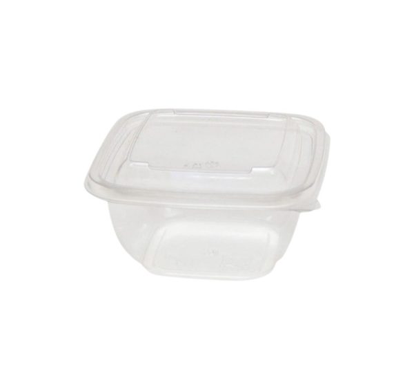 Posuda PET PolyER 500 ml 126x126x60 mm providna za poklopcem, 50 kom (komplet)