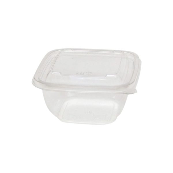 Posuda PET PolyER 500 ml 126x126x60 mm providna za poklopcem, 50 kom (komplet)