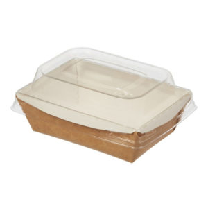 Kartonska kutija sa providnim poklopcem Crystal Box 500 ml 160x120x45 mm kraft [21 kom/pak]