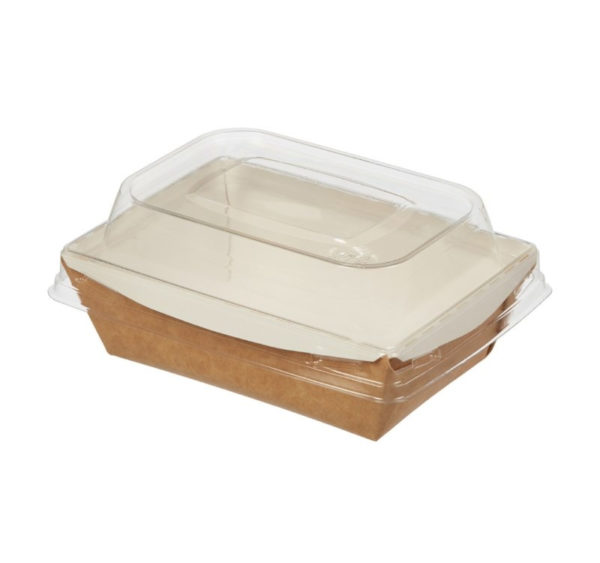 Kartonska kutija sa providnim poklopcem Crystal Box 500 ml 160x120x45 mm kraft [21 kom/pak]