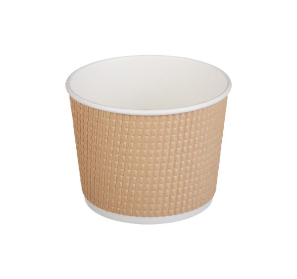 Kartonska posuda Tambien ECO 520 ml d=110 mm h=84,5 mm gofriran kraft 25 kom