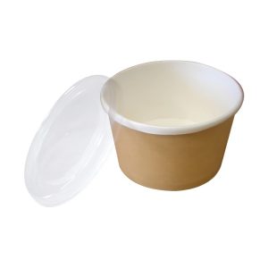 Kartonska kutija Tambien ECO s poklopcem 520 ml d=110 mm h=84,5 mm kraft 50 kom/pak (komplet)