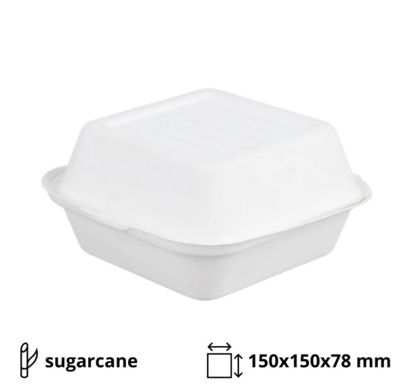 Posuda za burger PULP 150х150х78 mm 50 kom