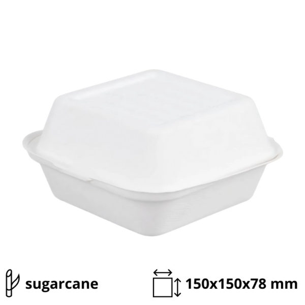 Posuda za burger PULP 150х150х78 mm 50 kom