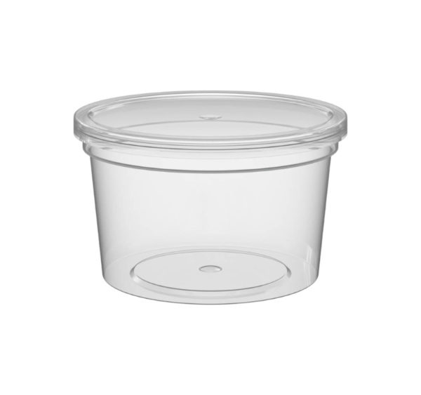 Posuda za sos PP 250 ml d=96 mm h=56 mm, sa poklopcem, 1400 kom (komplet)
