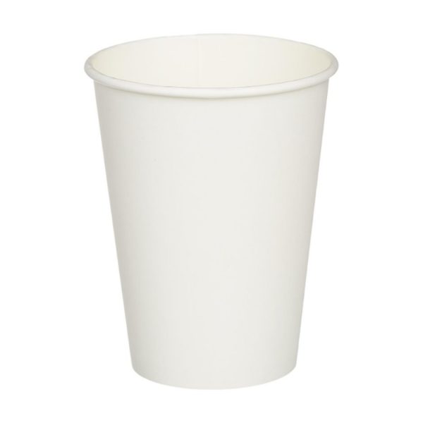 Čaša papirnata 1-sl 350 ml d=90 mm bela 50 kom