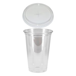 Čaša Shake za poklopcem sa rupom 500 ml, d=95mm, prozirni rPET [50 kom/pak]