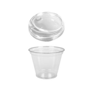 Čaša rPET za poklopcem 250 ml d=95 mm h=80 mm, 100 kom (komplet)