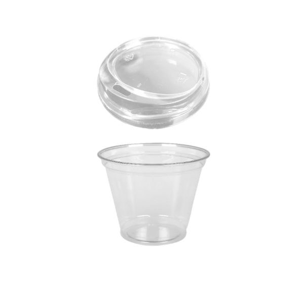 Čaša rPET za poklopcem 250 ml d=95 mm h=80 mm, 100 kom (komplet)