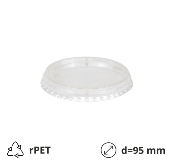 Poklopac ravan bez rupe rPET d=95 mm 50 kom
