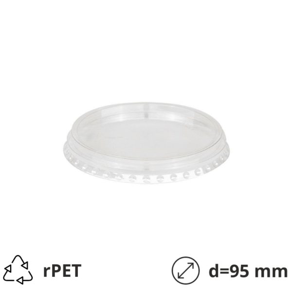 Poklopac ravan bez rupe rPET d=95 mm 50 kom