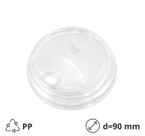 Poklopac PP za čašu d=90 mm providan 50 kom