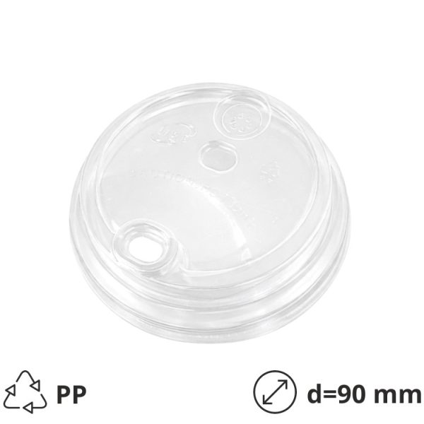 Poklopac PP za čašu d=90 mm providan 50 kom
