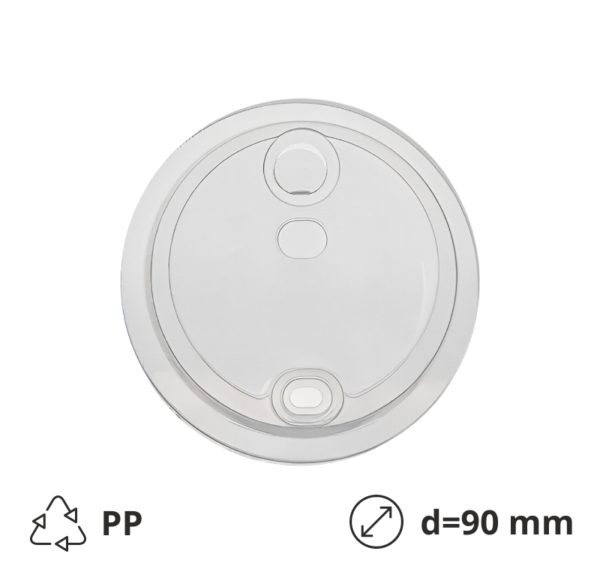 Poklopac PP za čašu d=90 mm providan 50 kom