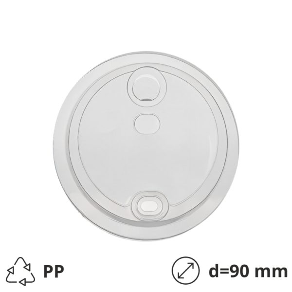 Poklopac PP za čašu d=90 mm providan 50 kom