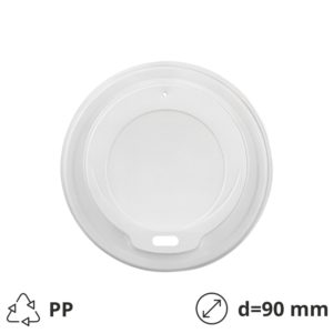 Poklopac PP za čašu d=90 mm bela 100 kom