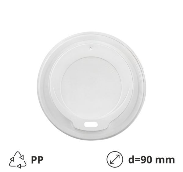 Poklopac PP za čašu d=90 mm bela 100 kom