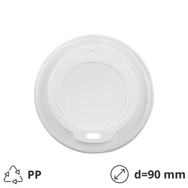 Poklopac PP za čašu d=90 mm bela 100 kom