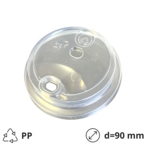 Poklopac PP za čašu d=90 mm providan 50 kom