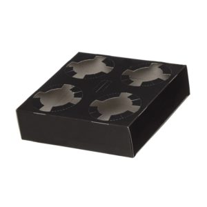 Držač za 4 čaše 19x19x4.5 cm crna 50 kom