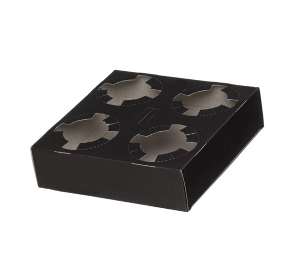 Držač za 4 čaše 19x19x4.5 cm crna 50 kom