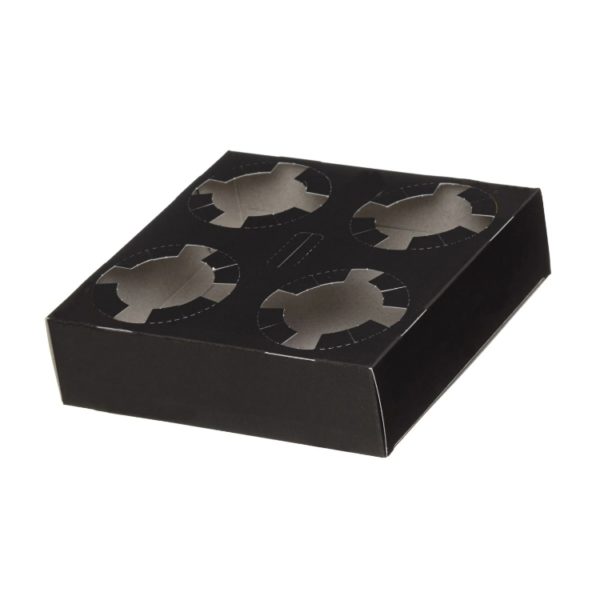 Držač za 4 čaše 19x19x4.5 cm crna 50 kom