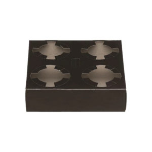 Držač za 4 čaše 19x19x4.5 cm crna 50 kom