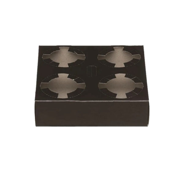 Držač za 4 čaše 19x19x4.5 cm crna 50 kom