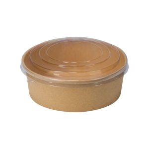 Papirnata posuda za poklopcem 750 ml d=145 mm h=68 mm kraft, 50 kom