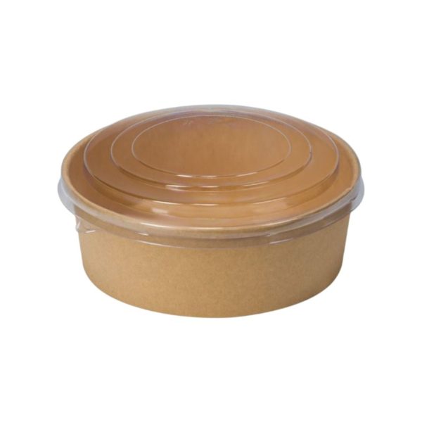 Papirnata posuda za poklopcem 750 ml d=145 mm h=68 mm kraft, 50 kom