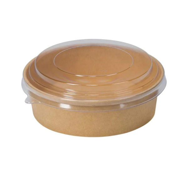 Papirnata posuda za poklopcem 750 ml d=145 mm h=68 mm kraft, 50 kom