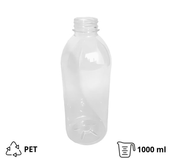 Flaša PET 1 litar d=38 mm [200 kom/pak]