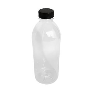 Flaša PET 1 litar sa crnim poklopcem d=38 mm, 200 kom