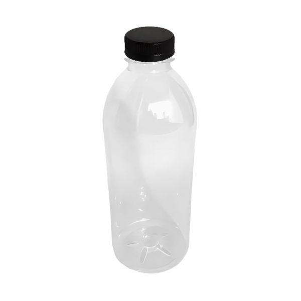 Flaša PET 1 litar sa crnim poklopcem d=38 mm, 200 kom