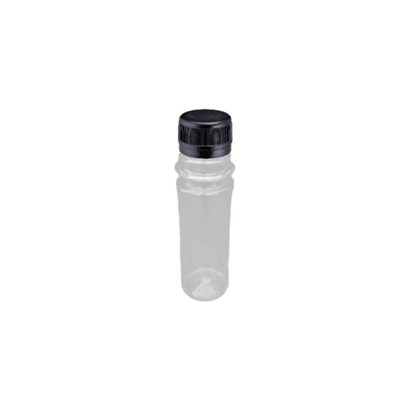Flaša PET za sos 50 ml sa crnim poklopcem d=28 mm, 200 kom