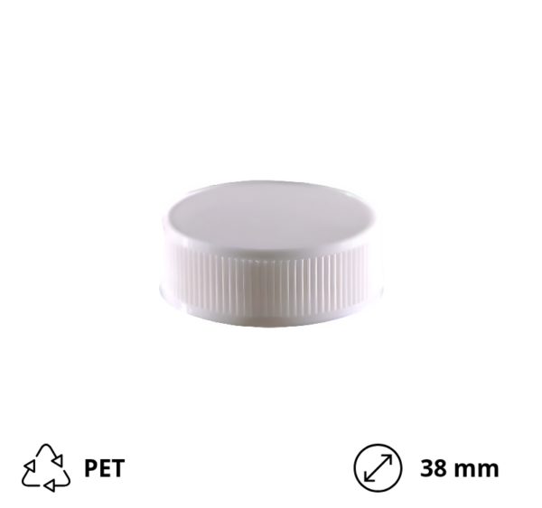 Čepovi za flaše PET d=38 mm beli [200 kom/pak]