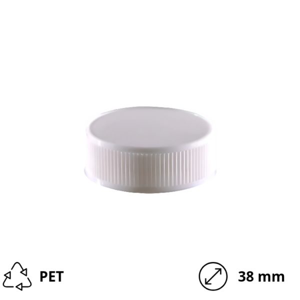 Čepovi za flaše PET d=38 mm beli [200 kom/pak]