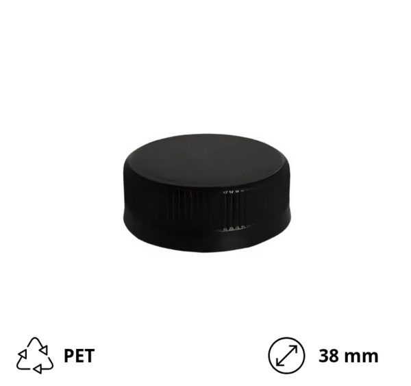 Čepovi za flaše PET d=38 mm crni [200 kom/pak]
