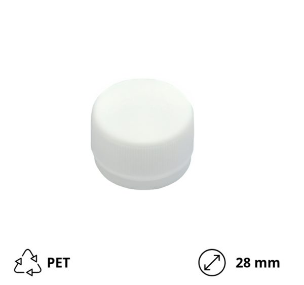 Čepovi za flaše PET za sos d=28 mm beli [200 kom/pak]