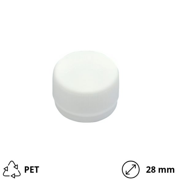 Čepovi za flaše PET za sos d=28 mm beli [200 kom/pak]