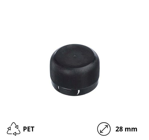 Čepovi za flaše PET za sos d=28 mm crni [200 kom/pak]