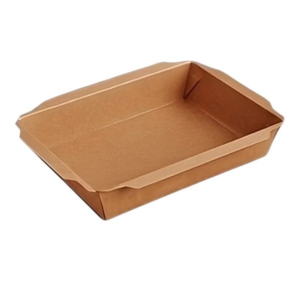 Papirnata posuda TUK TUK 1200 ml 200x140x50 mm kraft/kraft 50 kom