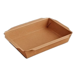 Papirnata posuda TUK TUK 1200 ml 200x140x50 mm kraft/kraft 50 kom
