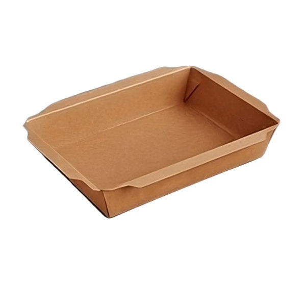 Papirnata posuda TUK TUK 1200 ml 200x140x50 mm kraft/kraft 50 kom