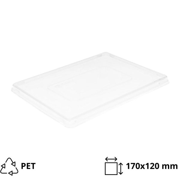 Poklopac PET za posudu 750 ml 170x120mm providni 50 kom