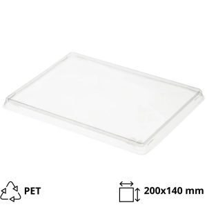 Poklopac PET za posudu 1200 ml 200x140mm providni 50 kom